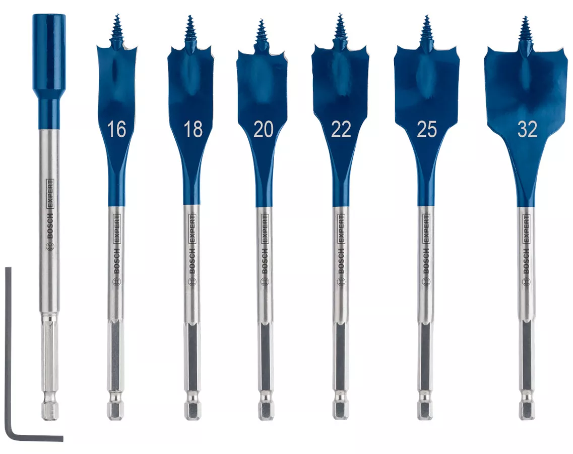 Assortiment mèches plates Expert SelfCut Speed BOSCH 7 pièces réf. 2 608 900 334